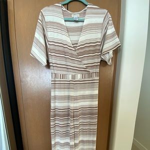 L*Space Jumpsuit Tan and White - Size S